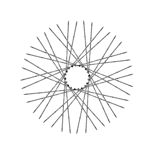 40 New Diamond Spokes - 21" - Chrome