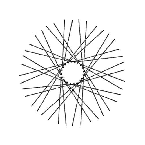 40 New Diamond Spokes - 21" - Gloss Black
