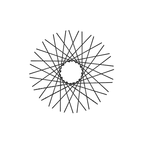 40 Smooth Spokes - 16" - Gloss Black