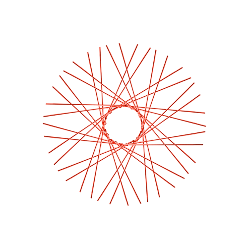 40 Smooth Spokes - 18" - Gloss Red