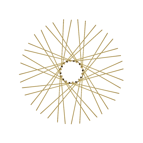 40 Smooth Spokes - 21" - Brass