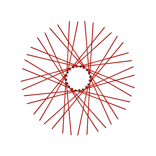 40 Smooth Spokes - 21" - Candy Apple Red