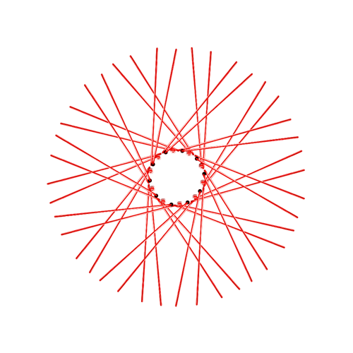 40 Smooth Spokes - 21" - Gloss Red