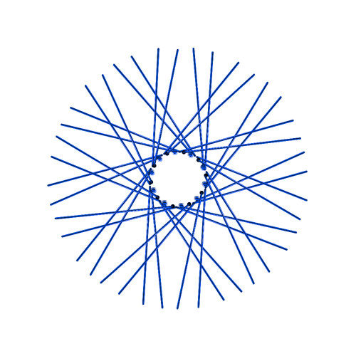 40 Smooth Spokes - 21" - Lolly Pop Blue