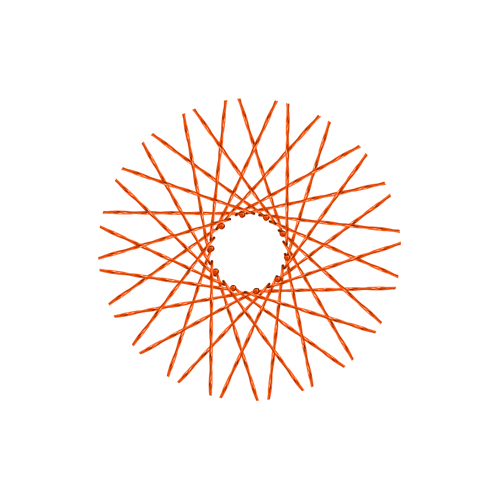 40 Twisted Spokes - 17" - Copper