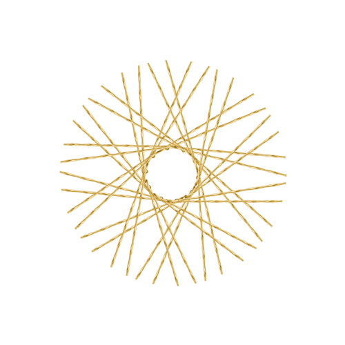 40 Twisted Spokes - 18" - Brass