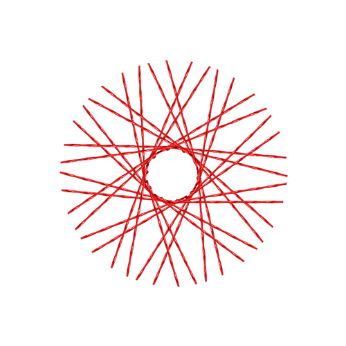 40 Twisted Spokes - 18" - Candy Apple Red