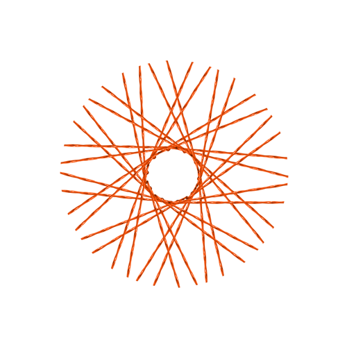 40 Twisted Spokes - 18" - Copper