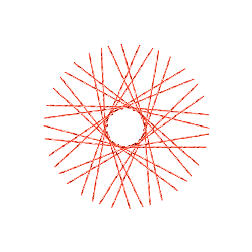 40 Twisted Spokes - 18" - Gloss Red