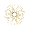 40 Twisted Spokes - 21" - Brass