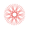 40 Twisted Spokes - 21" - Gloss Red