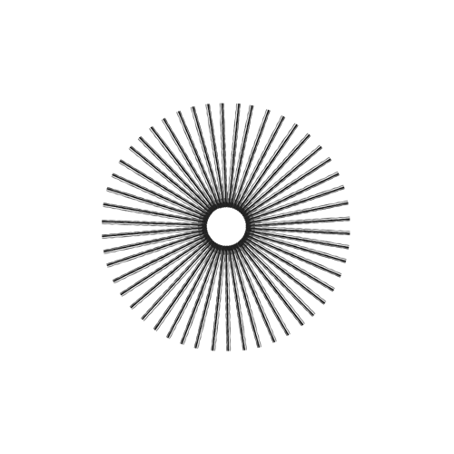 50 Diamond Spokes - 16" - Gloss Black