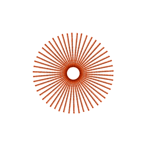 50 Diamond Spokes - 17" - Copper