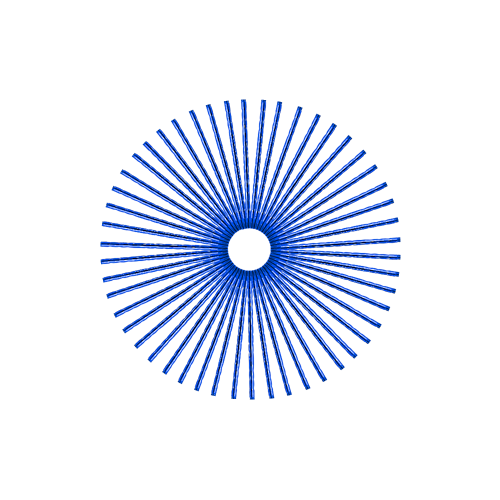 50 Diamond Spokes - 18" - Lolly Pop Blue