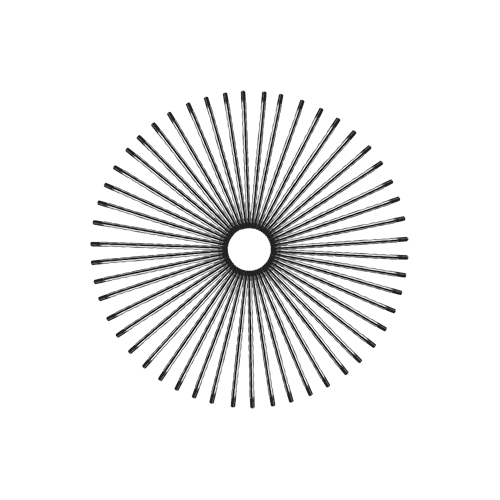 50 Diamond Spokes - 21" - Gloss Black