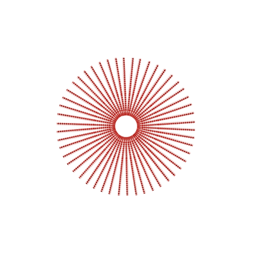 50 Jewel Spokes - 16" - Gloss Red