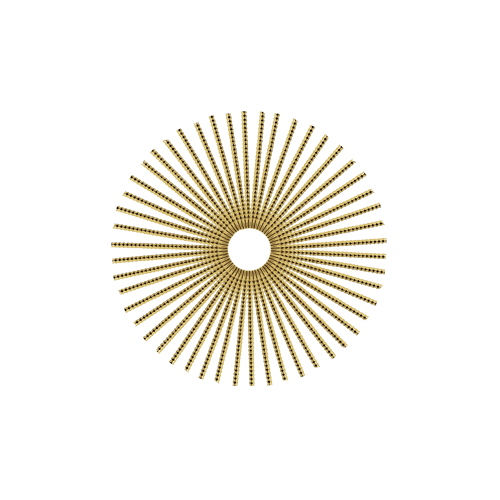 50 Jewel Spokes - 17" - Brass