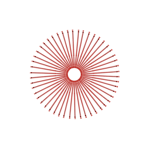 50 Jewel Spokes - 18" - Gloss Red