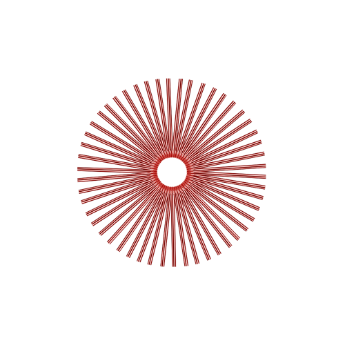 50 Smooth Spokes - 16" - Gloss Red