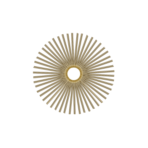 50 Smooth Spokes - 17" - Brass