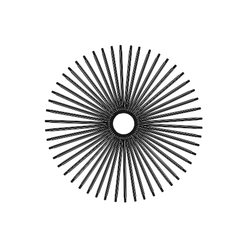 50 Smooth Spokes - 17" - Gloss Black