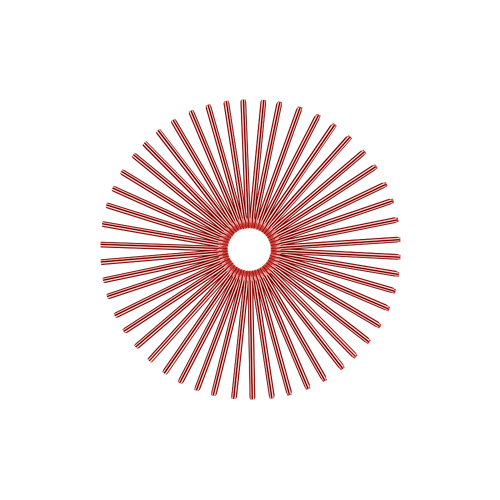 50 Smooth Spokes - 18" - Gloss Red