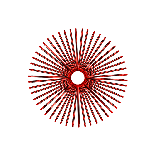 50 Smooth Spokes - 21" - Candy Apple Red
