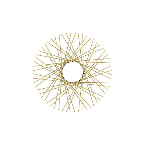 60 Diamond Spokes - 16" - Brass