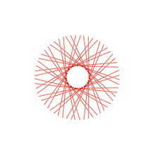 Load image into Gallery viewer, 60 Diamond Spokes - 16&quot; - Gloss Red