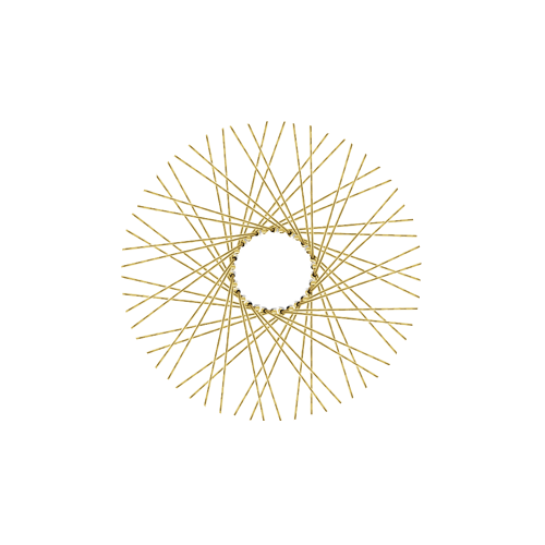 60 Diamond Spokes - 17" - Brass