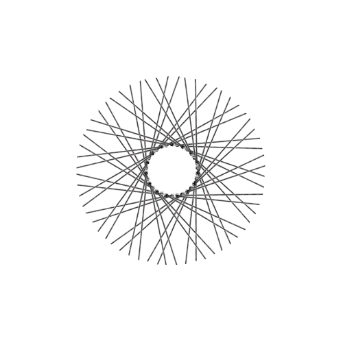 60 Diamond Spokes - 17" - Chrome