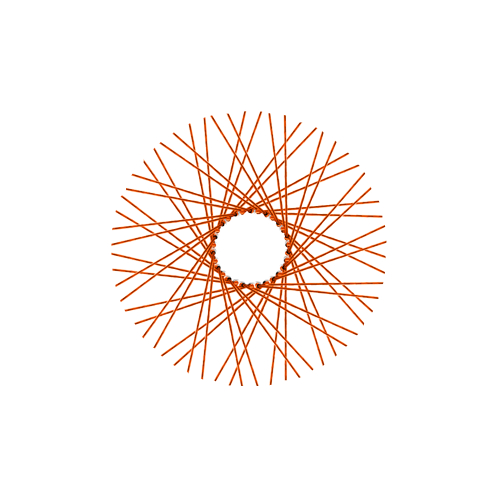 60 Diamond Spokes - 17" - Copper
