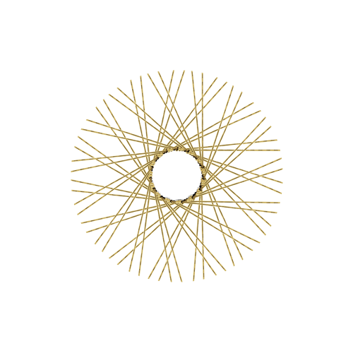 60 Diamond Spokes - 18" - Brass