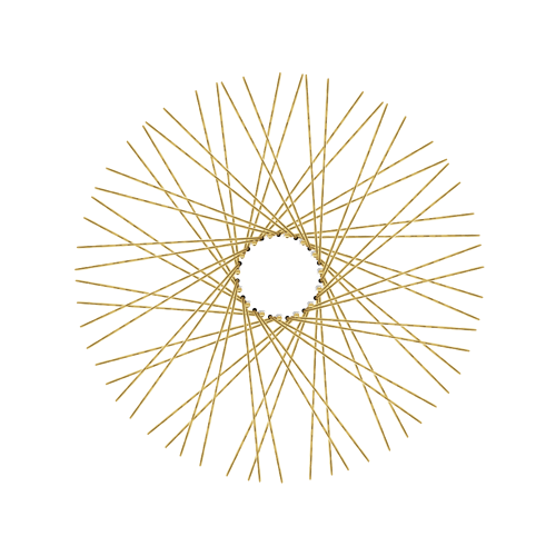 60 Diamond Spokes - 21" - Brass