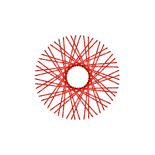 60 New Diamond Spokes - 16" - Candy Apple Red