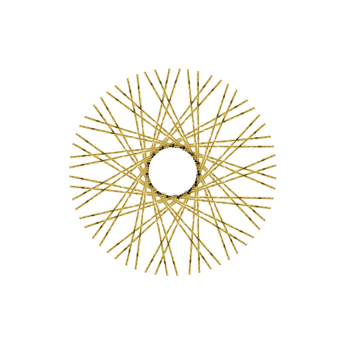 60 New Diamond Spokes - 18" - Brass