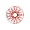 60 New Diamond Spokes - 18" - Candy Apple Red
