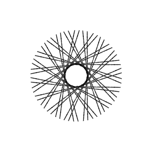 60 New Diamond Spokes - 18" - Gloss Black