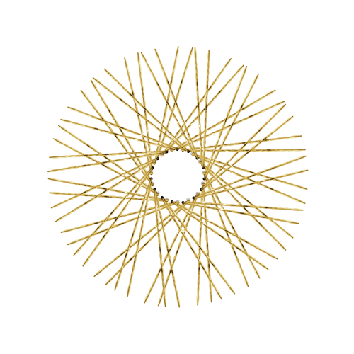 60 New Diamond Spokes - 21" - Brass