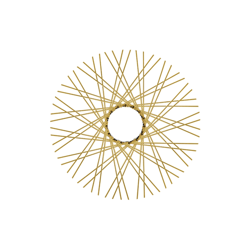 60 Smooth Spokes - 18" - Brass
