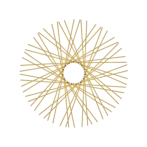 60 Smooth Spokes - 21" - Brass