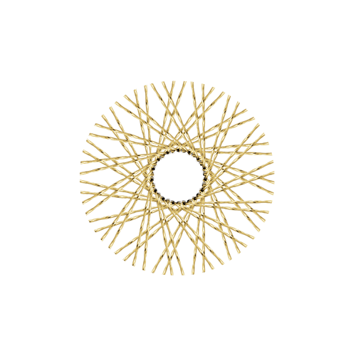 60 Twisted Spokes - 16" - Brass