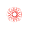 60 Twisted Spokes - 16" - Gloss Red