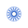 60 Twisted Spokes - 16" - Lolly Pop Blue