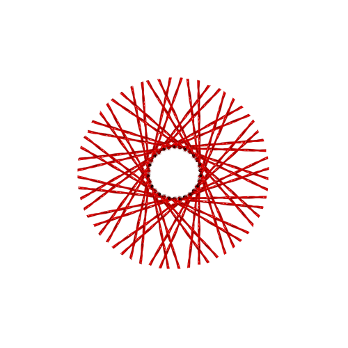 60 Twisted Spokes - 17" - Candy Apple Red