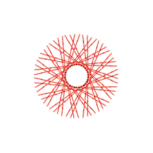 Load image into Gallery viewer, 60 Twisted Spokes - 17&quot; - Gloss Red