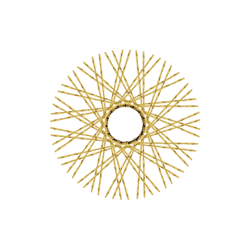 60 Twisted Spokes - 18" - Brass