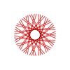 60 Twisted Spokes - 18" - Candy Apple Red