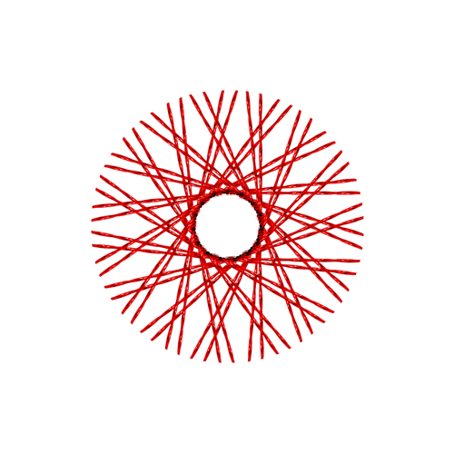 60 Twisted Spokes - 18" - Candy Apple Red