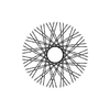 60 Twisted Spokes - 18" - Gloss Black